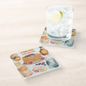 Onderzetter van glas voor de trommel glazen onderzetter (Schuin)