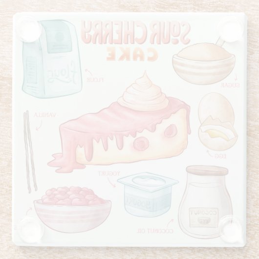 Onderzetter van glas voor de trommel glazen onderzetter (Achterkant)