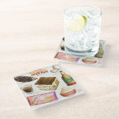 Onderzetter van glas voor de trommel glazen onderzetter (Schuin)