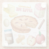 Onderzetter van glas voor de trommel glazen onderzetter (Achterkant)