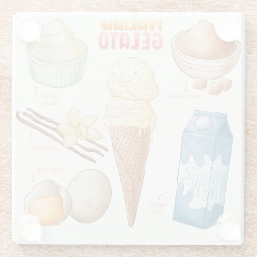 Onderzetter van glas voor de trommel glazen onderzetter (Achterkant)