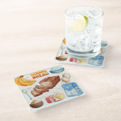 Onderzetter van glas voor de trommel glazen onderzetter (Schuin)