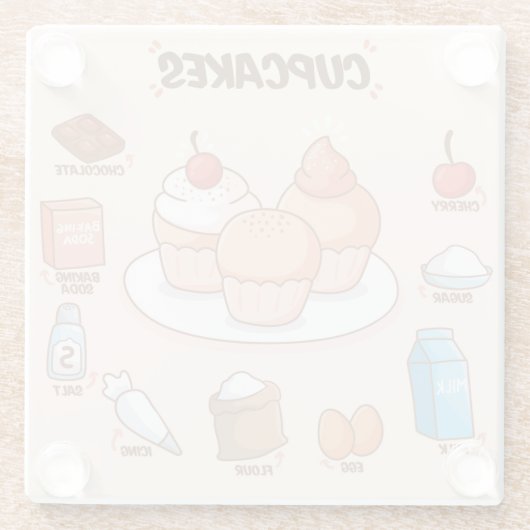 Onderzetter van glas voor de trommel glazen onderzetter (Achterkant)