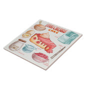 Onderzetter van glas voor de trommel tegeltje (Zijkant)