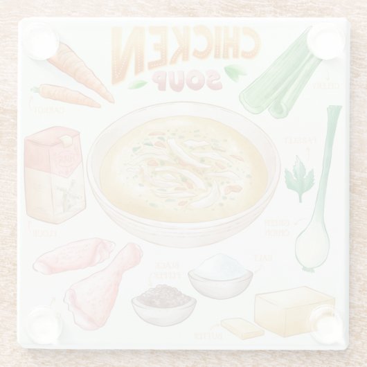 Onderzetter van glas voor soep glazen onderzetter (Achterkant)