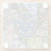 Onderzetter van glas - William Morris Afbeelding C Glazen Onderzetter (Achterkant)