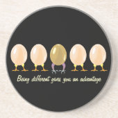 onderzetter van grappige draak en kippen (Voorkant)