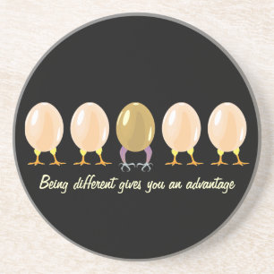 onderzetter van grappige draak en kippen