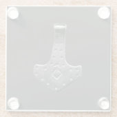 Onderzetter van grijs staal van Thor Hammer Glazen Onderzetter (Achterkant)