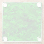 Onderzetter van groene wervelkolom glazen onderzetter (Achterkant)