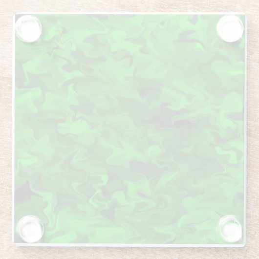 Onderzetter van groene wervelkolom glazen onderzetter (Achterkant)