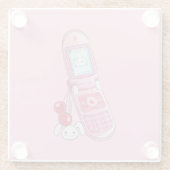 Onderzetter van gsm-glas glazen onderzetter (Achterkant)