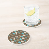 Onderzetter van Guerreros Aqua/Chocolade (Zijkant)
