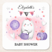 Onderzetter van halloween Baby shower Girl Cute Pa (Voorkant)