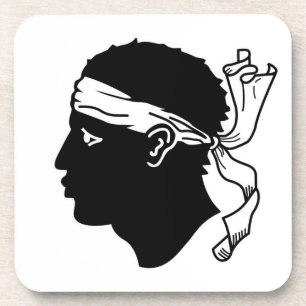 Onderzetter van harde kunststof met de vlag van Co