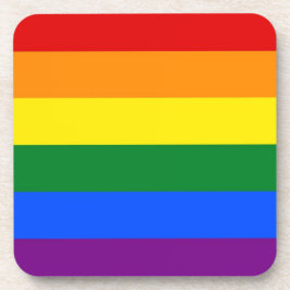 Onderzetter van harde kunststof met geprikte vlag 