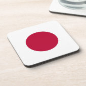 Onderzetter van harde kunststof met Japanse vlag (Linkerzijde)