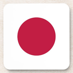 Onderzetter van harde kunststof met Japanse vlag
