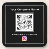 Onderzetter van harde kunststof met QR-code (Voorkant)