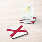 Onderzetter van harde kunststof met vlag van Alaba (Rechterzijde)