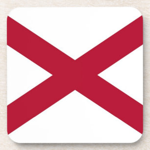 Onderzetter van harde kunststof met vlag van Alaba