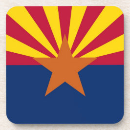 Onderzetter van harde kunststof met vlag van Arizo
