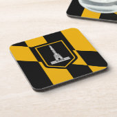 Onderzetter van harde kunststof met vlag van Balti (Linkerzijde)