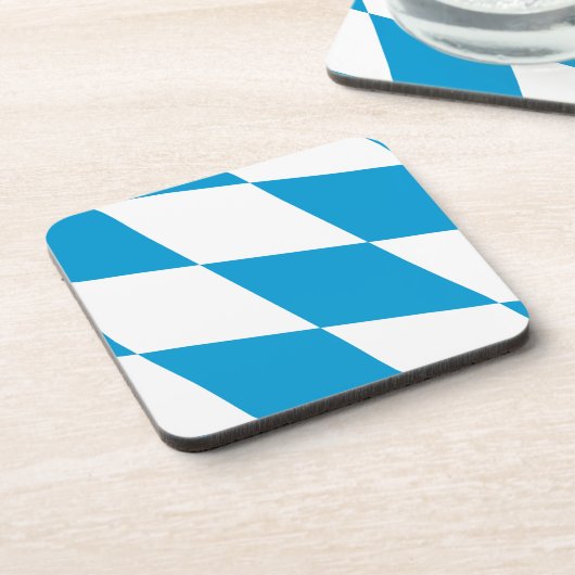 Onderzetter van harde kunststof met vlag van Beier (Linkerzijde)