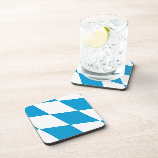 Onderzetter van harde kunststof met vlag van Beier (Rechterzijde)