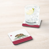 Onderzetter van harde kunststof met vlag van Calif (Rechterzijde)