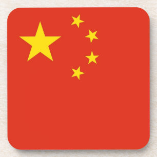 Onderzetter van harde kunststof met vlag van China