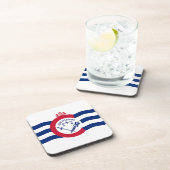 Onderzetter van harde kunststof met vlag van Cinci (Rechterzijde)