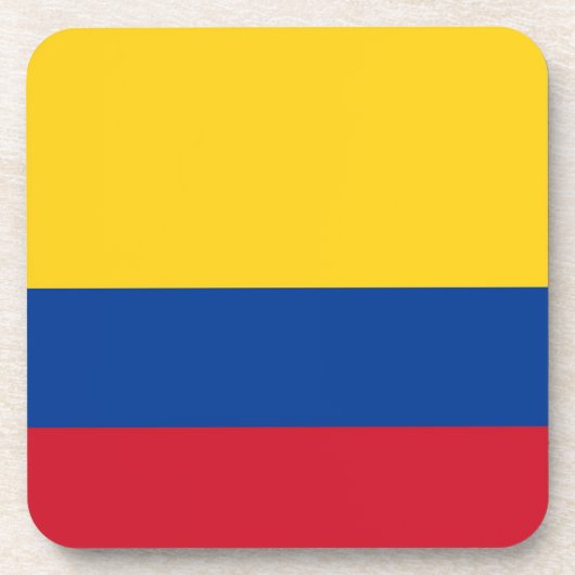 Onderzetter van harde kunststof met vlag van Colom (Voorkant)