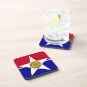 Onderzetter van harde kunststof met vlag van Dalla (Rechterzijde)