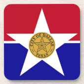 Onderzetter van harde kunststof met vlag van Dalla (Voorkant)