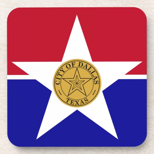 Onderzetter van harde kunststof met vlag van Dalla (Voorkant)