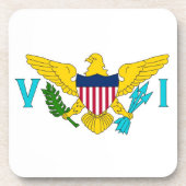 Onderzetter van harde kunststof met vlag van de Ma (Voorkant)