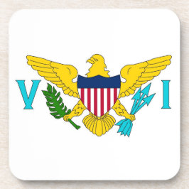 Onderzetter van harde kunststof met vlag van de Ma