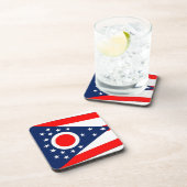Onderzetter van harde kunststof met vlag van de st (Rechterzijde)