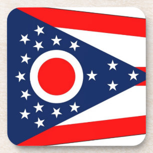 Onderzetter van harde kunststof met vlag van de st