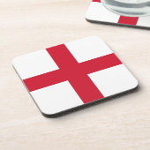 Onderzetter van harde kunststof met vlag van Engel (Linkerzijde)