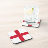 Onderzetter van harde kunststof met vlag van Engel (Rechterzijde)