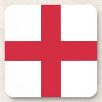 Onderzetter van harde kunststof met vlag van Engel