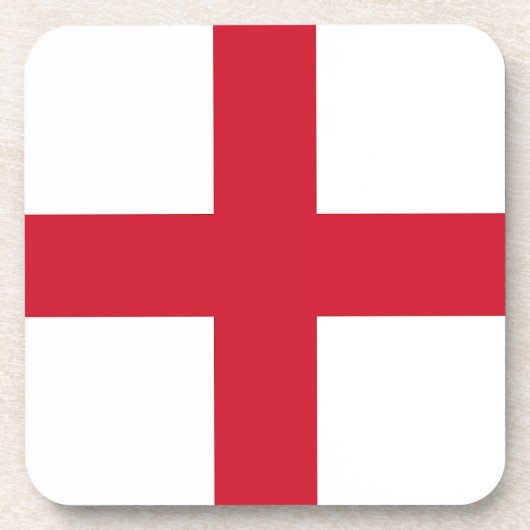 Onderzetter van harde kunststof met vlag van Engel (Voorkant)