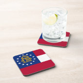 Onderzetter van harde kunststof met vlag van Georg (Rechterzijde)