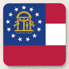 Onderzetter van harde kunststof met vlag van Georg