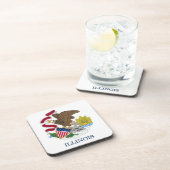 Onderzetter van harde kunststof met vlag van Illin (Rechterzijde)