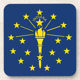 Onderzetter van harde kunststof met vlag van India