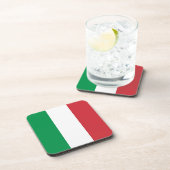 Onderzetter van harde kunststof met vlag van Itali (Rechterzijde)