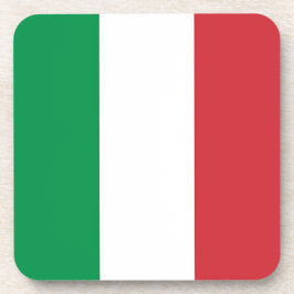 Onderzetter van harde kunststof met vlag van Itali